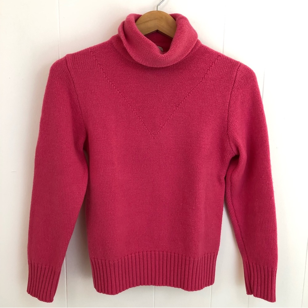 Bogner Pink 100% New Wool Turtleneck Sweater Women’s Size Small